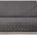 Ameritex Loveseat Cover Water-Resistant Quilted Furniture Protector with Back Nonslip Paws Slipcover for Dogs, Kids, Pets Loveseat Slipcover Stay in Place for Leather (54", Dark Grey)