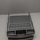 KitchenAid Large Capacity Full Size Rust Resistant Dish Rack with Angled Drain Board and Removable Flatware Caddy, Light Grey