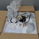 Gold Plug in Wall Sconce Set of 2, Wall Light Fixture with Plug in Cord On/Off Switch, Mid Century Art Deco Wall Lighting Fixture with Milky White Globe Glass Lampshade for Bedroom Living Room Hallway