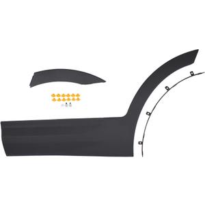 Rear Driver Side Door Lower Molding and Wheel Fender Flare with Clips for Hyundai Santa Fe 2013-2018, Santa Fe XL 2013-2019