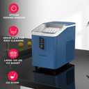 FRIGIDAIRE Compact Countertop Ice Maker Machine, Produces 26 lb of Bullet Ice per Day, Blue