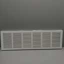 30x8 Baseboard Return Air Grille for 30"Wx8"H Duct Opening, 7/8" Depth | Steel Baseboard Return Air Vent Cover Grill,7/8" Thick Margin Turnback for Baseboard,Outer Dim 31.75"W X 9.75 "H X 7/8"