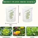 2-Pack Pop Up Plant Covers, Heavy Duty 18"x24" Mesh Plant Cover & Garden Cloche with Ground Stakes, Windproof Plant Protector Tent for Tomato & Strawberry (Protection from Birds & Animals)