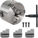 WFLNHB K11-80 3 Inch 3 Jaw Self Centering Lathe Chuck 3" for CNC Drilling Milling Machine Total 2 Set of Jaws