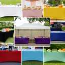 Smiry Spandex Table Cloth 4FT, Elastic Fitted Stretch Tablecloths, Washable and Wrinkle Free Rectangular Patio Table Cover for Outdoor, Wedding, Banquet & Parties (Black, 48Lx30Wx30H Inch)