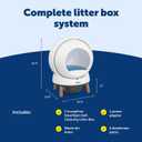 PetSafe ScoopFree SmartSpin Self-Cleaning Cat Litter Box Advanced Odor Control, App Controlled with Health Monitoring, Works with Any Litter, Up to 2 Weeks of Hands-Free Cleaning, 20.9"L x 18.9"W x 26.4"H