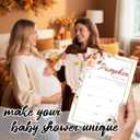 Fall Floral Pumpkin Baby Shower Invitations - A Little Pumpkin Is On The Way Design with Envelopes And RSVP Cards - 20Pcs Fill In Baby Shower Party Cards(4 x 6 Inch) (041)