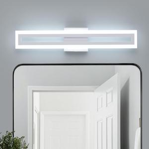 24 Inch Bathroom Vanity Lights, 6000K Daylight LED Wall Sconce for Bathroom, Bedroom, 20W Modern Lighting Fixture, Brushed Nickel Finish