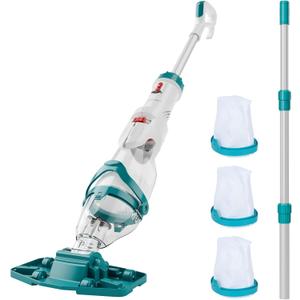 Starrybot 2026 Upgraded Cordless Pool Vacuum for Above Ground Pools, Dual Modes High-Flow/Strong-Suction, 19 GPM, 90 Mins Runtime, Handheld Pool Cleaner with Telescopic Pole, 3 Filter Bags