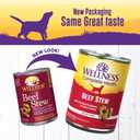 Wellness Complete Health Stew Adult Canned Wet Dog Food, Grain Free, Natural, Beef Recipe, 12.5 oz, Pack of 12 Cans (EXP 07/18/29)