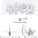 WANDIC Origami Paper Cranes, 10 Strings Handmade Folded Origami Paper Crane String Garland for Wedding Party Backdrop Home Decoration, White