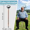 ALEVMOOM Walking Cane with Seat Folding Lightweight, 2-in-1 Cane Stool for Adults, Aluminum Walking Stick with Seat, Stick Chair Portable Stool for Senior, 35-39 IN/2 LBS