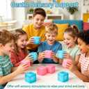 Stress Cube Squishy Toys,Relief High Density Ice Squeeze Ball, Ice Cubes Squishies for Anxiety Relief, Slow Rising Ice Cubes Stress Balls, Focus & Play (Two Solid Colors)