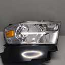 FIONE Halogen Headlights Assembly Compatible with Dodge Ram 1500 2019-2022 Replacement Headlamp with Chrome Frame Passenger Right Side RH 68316080AD 68316080AH