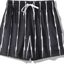 BOOMLEMON Mens Graphic Print Mesh Shorts Casual Streetwear Shorts Summer Running Basketball Short Pants (S)