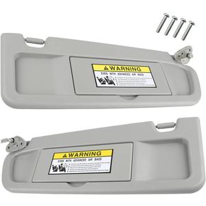 Nakuuly Left Driver and Right Passenger Side Sun Visor Gray Compatible with Honda Civic 2006 2007 2008 2009 2010 2011 Replaces # 83280-SNA-A01ZC 83230-SNA-A01ZC