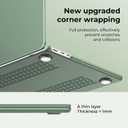 EooCoo Compatible with MacBook Air 13 inch Case M5 2026-2022 M4 M3 M2 Model A3449 A3240 A3113 A2681, Mac Air 13.6 inch Hard Shell & Keyboard Cover & Screen Film & Type-C, Matte Midnight Green