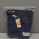 Simplee Womens Striped Midi Summer Dress Linen Smocked Flutter Short Sleeve Dress Flowy Casual Dress with Pockets (Medium, Navy Blue)