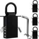 1/2" Stake Pocket D Ring - 2" x 4" Adjustable Trailer Pocket D Rings with Hitch Pin - 12,000lbs Heavy Duty Removable D-Ring Tie Down for Utility Trailers or Flatbed Trucks (4PK)