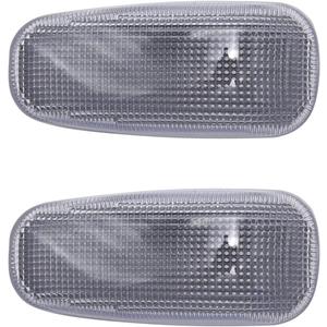 2pcs 5124431AB 5124431AA Turn Front Side Marker Light Clearance Lamp Lens Cover Replacement for Dodge Sprinter 2500 3500 2003-2006, replacement for Freightliner Sprinter 2500 3500 2003-2006