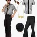 Mens 70's Disco Outfit Retro 70s Mens Costume for Adults Perfect 70's Theme Clothes for Parties Large