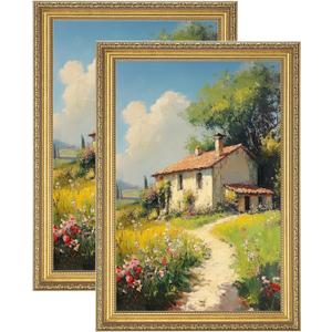 eletecpro 12x18 Picture Frames Set of 2 with Clear Acrylic Cover, Gold