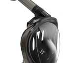 Greatever G2 Full Face Snorkel Mask with Latest Dry Top System,Foldable 180 Degree Panoramic View Snorkeling Mask with Camera Mount,Safe Breathing,Anti-Leak&Anti-Fog (Large/ X-Large, Gray Black)