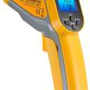 Etekcity Infrared Thermometer 1025D (Not for Human) Dual Laser Temperature Gun-58~1022 (-50~550) with Adjustable Emissivity, Non-Contact Voltage Tester (NCV), Standard Size, Yellow & Gray