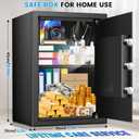 [16.54" Tall] Safe Box, 2.8 Cuft Home Safes With Fireproof Bag, Anti-Theft Security Safes for Home with Programmable Keypad Spare Keys, Digital Safety Box for Money Documents Valuables Jewelry