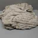 Bedsure GentleSoft Twin Blanket for Couch - Cozy Soft Blankets for Women, Cute Small Fleece Throws for Girls, Beige, 60x80 Inches