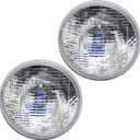 TOJIO A Pair of H4002 Super Vision Crystal Headlight, Halogen Sealed Beam Headlight, (5"" ROUND, 166MM) (110/130W), Replaces# H4002