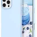 DOMAVER Case for iPhone 16 Pro 6.3'' Case Smooth Liquid Silicone Soft Gel Rubber Microfiber Lining Cushion Cover Shockproof Protective Phone Cases Compatible with iPhone 16 Pro - Light Blue