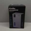 NineSky Dehumidifier, 98 OZ Dehumidifiers for Home, (1100 Sq.ft) Dehumidifiers for Basement Bathroom Bedroom with Auto Shut Off, Switchable 7 Colors Light (Gray)