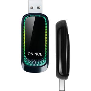 Wireless CarPlay Adapter, 2-in-1 Adapter Converts Wired Apple CarPlay & Android Auto to Wireless, Fast Connection, Plug & Play, Mini Design with Rainbow Ambient Light, Style I