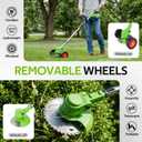 Electric Weed Wacker, Cordless Weed Eater Lightweight Grass Trimmer – 2x2.0Ah Batteries, 60-120 Min Runtime, 2 Types of Blades + Wheels for Garden & Yard Lawn