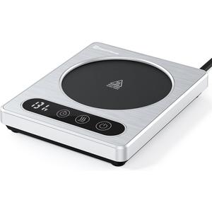 Maestri House ETL Listed Coffee Mug Warmer with 4 Temp Settings & 1-12 Hour Timer, Auto Shut Off for Desk, Smart Electric Beverage Warmer, Candle Melter for Home and Office (Silver)