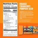 KIND Healthy Snacks Bars, Orange Cranberry Pumpkin Seed, Gluten Free, High Fiber Snacks, 5g Protein, 12 Count