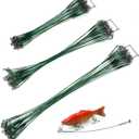 YOTO Steel Fishing Leaders Wire125LB Heavy Duty Saltwater Fish LeaderHigh Strength Leader with Swivel and Snap (green-60pcs)