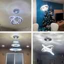 3-Ring Crystal LED Chandelier Modern Ring Pendant Light,47W Cool White (4500K-6000K) K9 Crystal&Stainless Steel, Adjustable Height for Dining Room Kitchen Island Living Room Foyer, 20/30/40