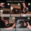 Whiskey Smoker Electric Set Bourbon Christmas Gifts for Men Old Fashioned Smoker Drink With 6 Wood Chips and 6 Whiskey Stones Food and Cocktail Smoked Kitchen Bar Tools Cool White Elephant Gifts Black