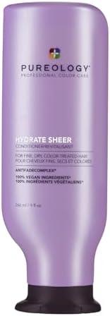 Pureology Hydrate Sheer Nourishing Conditioner - Lightweight Hydrating Shampoo For Fine or Dry Color-Treated Hair, Silicone-Free & Vegan