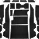 Premium Liner Mat Accessories Compatible with Toyota Tacoma 2023 2022 2021 2020 2019 2018 2017 2016 Custom Fit Cup Door Pocket and Center Console Inserts (Double Cab, Gray Trim, 18-PCS)