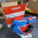 YEMA Adults Dirt Bike Helmets, Ventilated Motocross ATV Dirtbike Offroad BMX MX Helmets, DOT Approved Motorcycle Helmets, YM-915, Black XXL