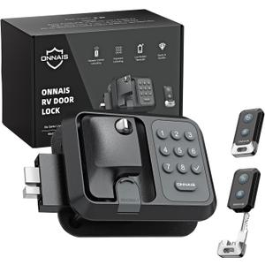 ONNAIS Full Metal RV Keyless Entry Door Lock with Password & Remote, Fits Most Trailers and 5th Wheels, Ideal Gifts for RV Owners