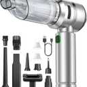 VNOST Car Vacuum, 3 Suction Modes, Portable Mini Cordless Cleaner with 24000pa Suction Power, Type-C Charge, Handheld Vacuum for Home, Car, Office Desk, Keyboards(Light Silver)