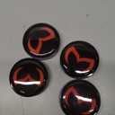 Pack of 4 Car Wheel Center Hub Covers  2.36" OD, 2.2" ID, 0.57" H Snap-on Rim Fastening Covers, Waterproof & Rust-Proof Protection, Universal Fit for Cars (Black)