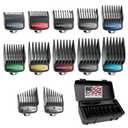 Wahl Genuine SECURE-SNAP Guide Comb Set with Colored Metal Clips and Guard Organization Caddy, 12 Full Size Attachment Guards from 1/16 to 1 for Increased Cutting Performance Grey - 3291-300