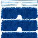 4 Pack Mop Heads Replacements Compatible for Ocedar Dual-Action Microfiber Flip Mop, Double Sided Mop Replace Head Mop Refills with Microfiber & Chenille for Dry Wet Use, Reusable, Machine Washable