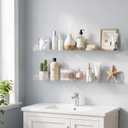 4-Pack Clear Acrylic Floating Shelves, 24 inches