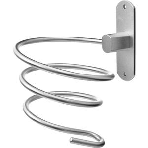 hicorfe Bathroom Hair Dryer Holder Hair Care Tools Holder Wall Mount (Bright White)